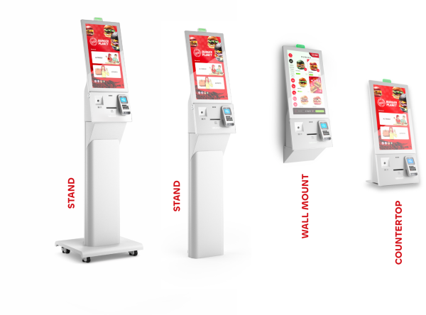 Modernes Self-Ordering-Terminal mit 21,5" Touchscreen, NFC-Zahlung & Echtzeit-Kassenintegration. Jetzt entdecken!